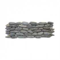 Standing Pebbles Cascade 4 in. x 12 in. x 15.875mm - 19.05 mm River Rock Mesh-Mounted Mosaic Wall Tile (6 sq. ft./case)