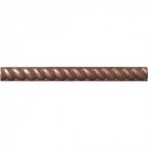 Copper Half Round Rope 1/2 in. x 6 in. Metal Molding Wall Tile