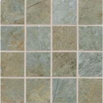 Franciscan Slate Coastal Azul 12 in. x 12 in. x 8 mm Porcelain Mosaic Floor and Wall Tile