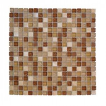 Iced Ginger 12 in. x 12 in. x 8 mm Glass Onyx Mosaic Wall Tile