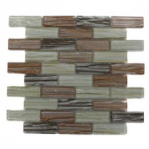 Gemini Mercury Blend 12 in. x 12 in. x 8 mm Glass Mosaic Floor and Wall Tile