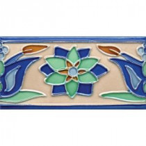 Hand-Painted Tulips Deco 3 in. x 6 in. Ceramic Wall Tile (1.25 sq. ft. / case)