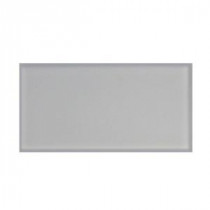 Contempo Bright White Frosted Glass Tile - 3 in. x 6 in. x 8 mm Tile Sample