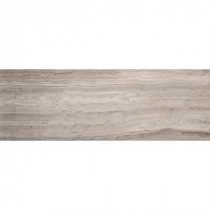 Metro Grey 8 in. x 36 in. Marble Floor and Wall Tile
