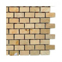 Crema Marfil Bricks Marble Mosaic Floor and Wall Tile - 3 in. x 6 in. x 8 mm Tile Sample