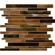 Ambrosia Interlocking 12 in. x 12 in. x 3 mm Glass Mesh-Mounted Mosaic Tile (20 sq. ft. / case)