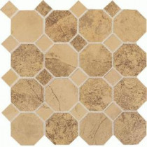 Aspen Lodge Golden Ridge 12 in. x 12 in. x 6 mm Porcelain Octagon Mosaic Floor and Wall Tile (7.74 sq. ft. / case)
