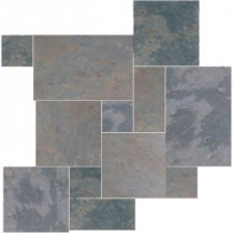 Natural Stone Collection Indian Multicolor Versailles Pattern Slate Floor and Wall Tile Kit (15.75 sq. ft. / kit)