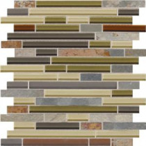 Slate Radiance Cactus 11-3/4 in. x 12-1/2 in. x 8 mm Glass and Stone Random Mosaic Blend Wall Tile