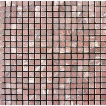 Rojo Alicante 12 in. x 12 in. x 10 mm Tumbled Marble Mesh-Mounted Mosaic Tile (10 sq. ft. / case)