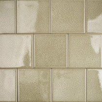 Roman Selection Iced Tan 4 in. x 4 in. x 8 mm Glass Mosaic Tile