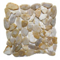 Golden Sapphire 12 in. x 12 in. Sliced Natural Pebble Stone Floor and Wall Tile