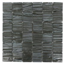 Gemini Black Birch 11-3/4 in. x 11-3/4 in. x 6 mm Glass Mosaic Tile