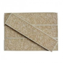 Roman Selection Raw Ginger 2 in. x 8 in. x 9 mm Glass Mosaic Tile