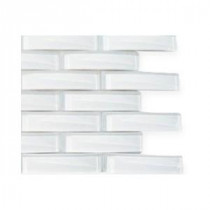 White Pelican Glass Mosaic Floor and Wall Tile - 3 in. x 6 in. x 8 mm Tile Sample
