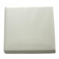 Semi-Gloss White 4-1/4 in. x 4-1/4 in. Ceramic Bullnose Out Corner Wall Tile
