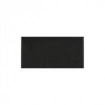 Semi-Gloss Black 3 in. x 6 in. Ceramic Wall Tile