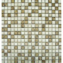 Noche/Chiaro 12 in. x 12 in. x 10 mm Travertine Mesh-Mounted Mosaic Tile