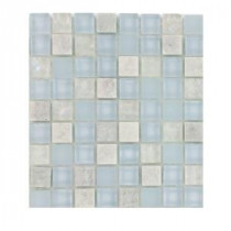 Mist Trail Blend Marble Glass Mosaic Floor and Wall Tile - 3 in. x 6 in. x 8 mm Tile Sample