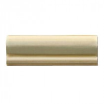 Hand-Painted Crema 2 in. x 6 in. Ceramic Chair Rail Trim Wall Tile