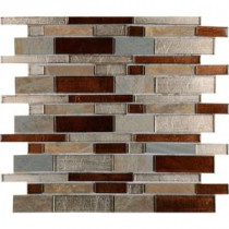 Urbano Blend Interlocking 12 in. x 12 in. x 8 mm Glass Stone Mesh-Mounted Mosaic Tile (10 sq. ft. / case)