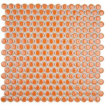 Bliss Edged Penny Round Polished Mango Ceramic Mosaic Floor and Wall Tile - 3 in. x 6 in. Tile Sample