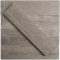 Brushed Coffee Wood Marble Mosaic Tile - 2 in. x 8 in. Tile Sample