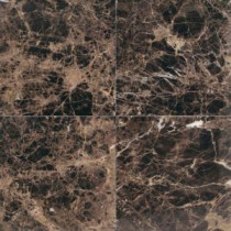 Natural Stone Collection Emperador Dark 12 in. x 12 in. Polished Marble Floor and Wall Tile (10 sq. ft. / case)