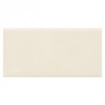 Rittenhouse Square 3 in. x 6 in. Biscuit Ceramic Bullnose Wall Tile