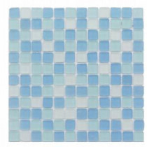 Ocean Wave Beached 12 in. x 12 in. x 8 mm Frosted Glass Mosaic Tile