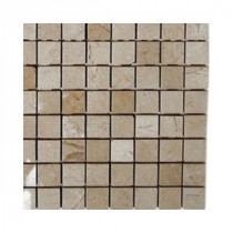 Crema Marfil Squares Marble Mosaic Floor and Wall Tile - 3 in. x 6 in. x 8 mm Tile Sample