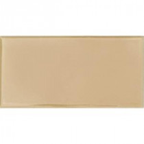 Hand-Painted Crema 3 in. x 6 in. Glazed Ceramic Wall Tile (1.25 sq. ft. / case)