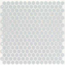 Bliss Edged Hexagon Polished Modern Gray Ceramic Mosaic Floor and Wall Tile - 3 in. x 6 in. Tile Sample