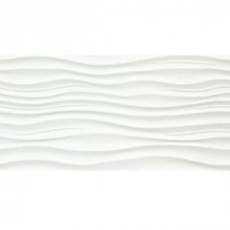 Surface Ripple White 12 in. x 24 in. Porcelain Wall Tile (15.36 sq. ft. / case)
