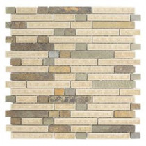 Majestic Blend 12 in. x 12 in. x 8 mm Glass and Stone Mosaic Wall Tile