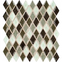 Saddle Canyon Rhomboid 12 in. x 12 in. x 8 mm Glass Stone Mesh-Mounted Mosaic Wall Tile (10 sq. ft. / case)