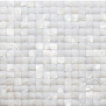 Mother of Pearl White 3D Pearl Shell Mosaic Floor and Wall Tile - 3 in. x 6 in. Tile Sample