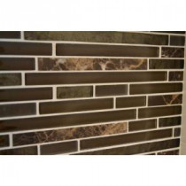 Temple Stallion 11-3/4 in. x 11-3/4 in. x 8 mm Glass and Stone Mosaic Tile