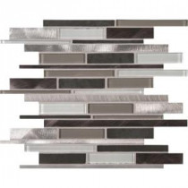 Cityscape Interlocking 12 in. x 12 in. x 8 mm Glass Metal Mesh-Mounted Mosaic Wall Tile (10 sq. ft. / case)