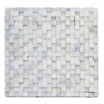 Cubist Salon 12 in. x 12 in. x 22.2 mm Marble Mesh-Mounted Mosaic Wall Tile (5 sq. ft. / case)