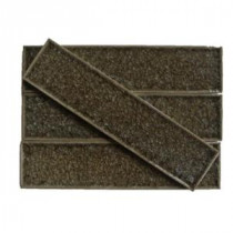 Roman Selection Iced Gold 2 in. x 8 in. x 9 mm Glass Mosaic Tile
