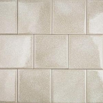 Roman Selection Iced Light Cream 4 in. x 4 in. x 8 mm Glass Mosaic Tile