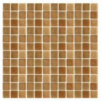 Spongez S-Brown-1410 Mosaic Recycled Glass 12 in. x 12 in. Mesh Mounted Floor & Wall Tile (5 sq. ft. / case)