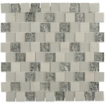 Inheritance Cool Mist 12-1/2 in. x 12-1/2 in. x 8 mm Marble and Glass Mosaic Tile
