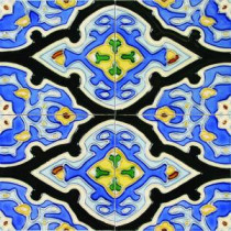 Hand-Painted Vereda Deco 6 in. x 6 in. x 6.35 mm Ceramic Wall Tile (2.5 sq. ft. / case)