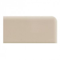 Rittenhouse Square Urban Putty 3 in. x 6 in. Surface Bullnose Right Corner Wall Tile