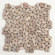 Kuala Madura Sands 12 in. x 12 in. x 12.7 mm Pebble Mosaic Floor and Wall Tile (10 sq. ft. / case)