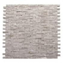 Haisa Marble Light Split Face 12 in. x 12 in. x 9.52 mm Marble Mesh-Mounted Mosaic Wall Tile (10 sq. ft. / case)