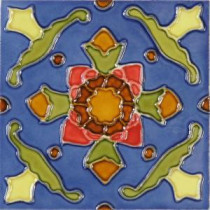Hand-Painted Cactus Deco 6 in. x 6 in. Ceramic Wall Tile (2.5 sq. ft. / case)