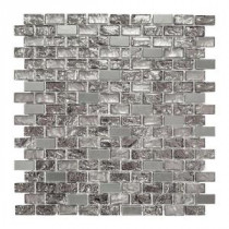 Palazzo 11-7/8 in. x 12 in. x 8 mm Glass and Metal Mosaic Wall Tile